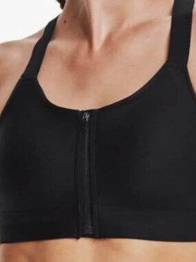 Under Armour Continuum bra black zip up bra size extra large workout